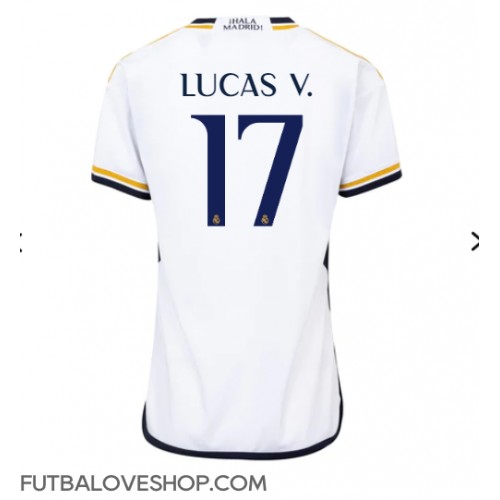 Dres Real Madrid Lucas Vazquez #17 Domáci pre Ženy 2023-24 Krátky Rukáv